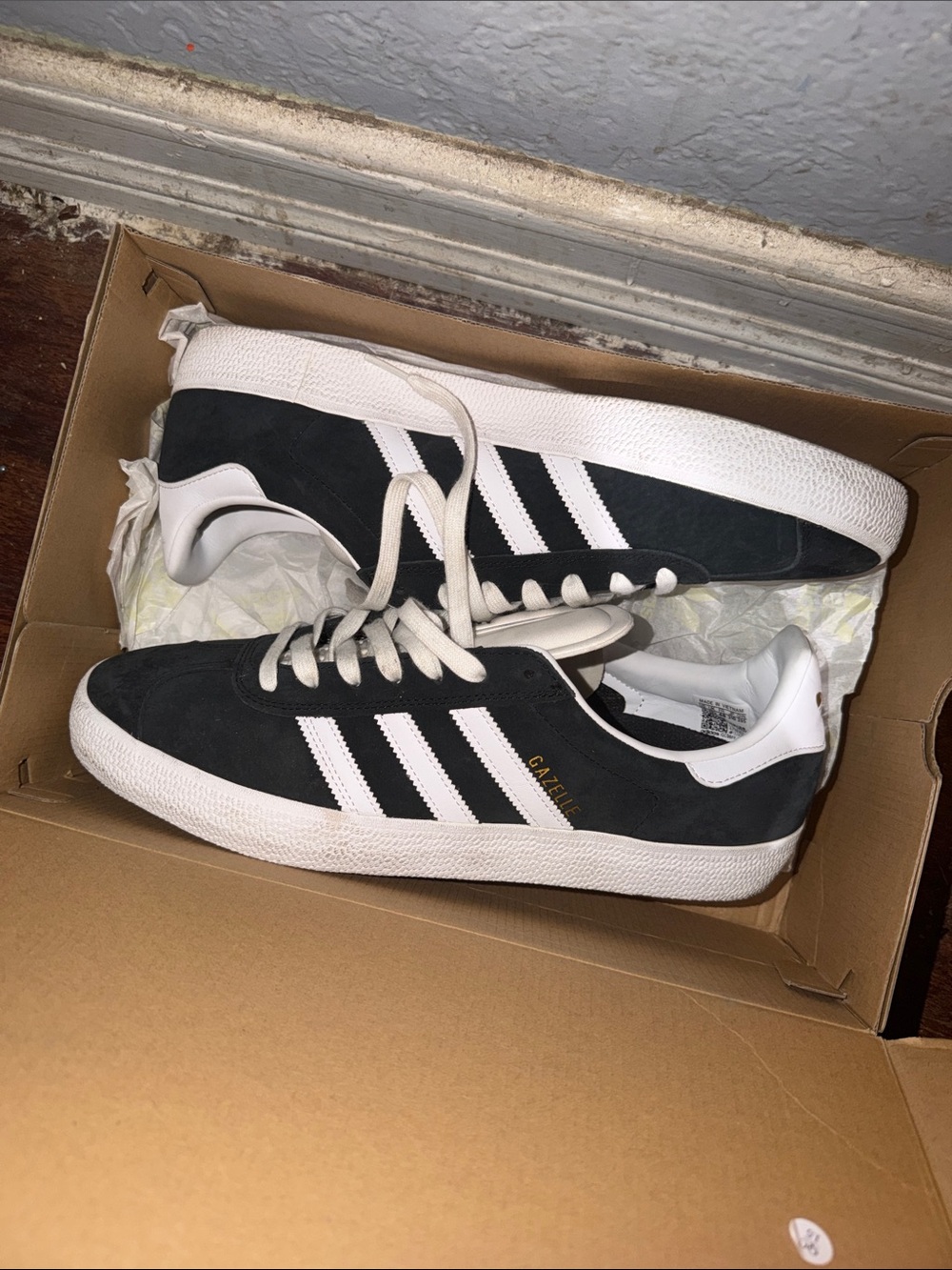 adidas Black and White Men’s Suede Sneakers